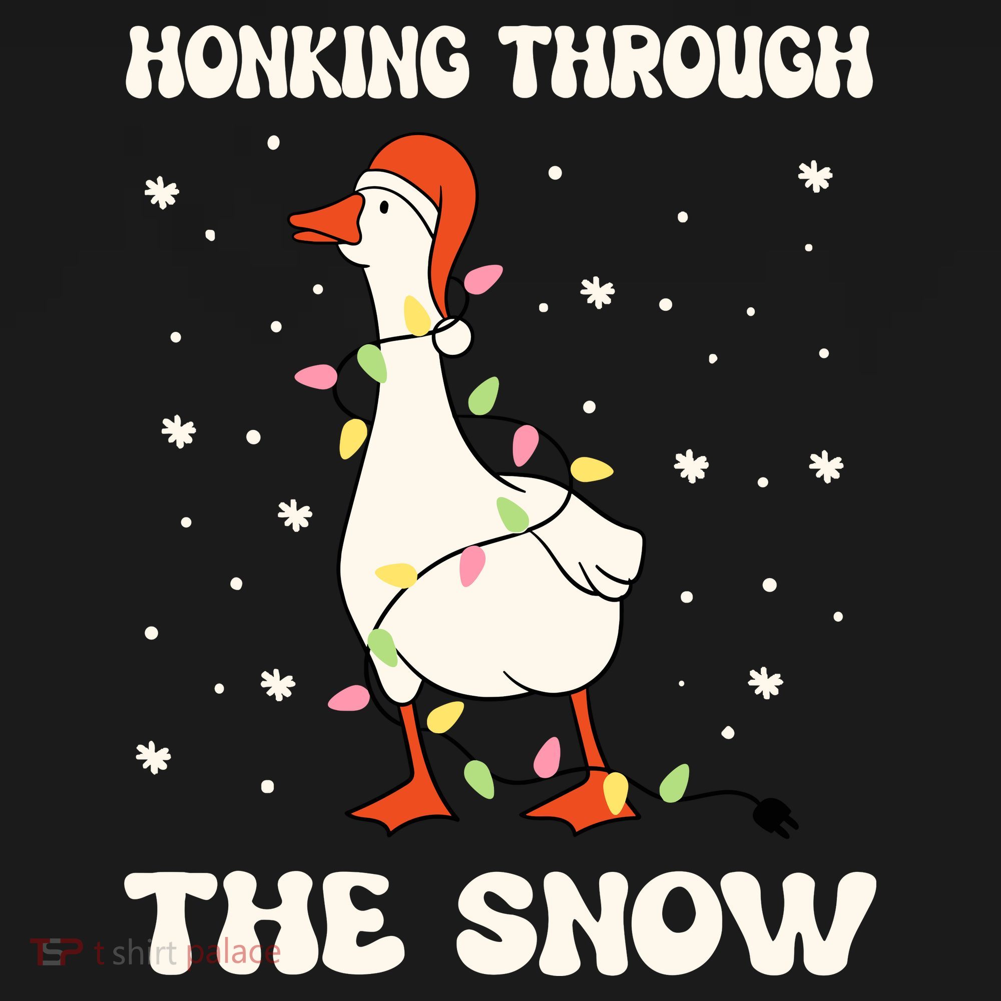 Honking Through The Snow Funny Goose Ugly Christmas Backpack