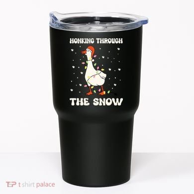 Honking Through The Snow Funny Goose Ugly Christmas Tumbler