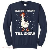 Honking Through The Snow Funny Goose Ugly Christmas Sweatshirt thumb 0