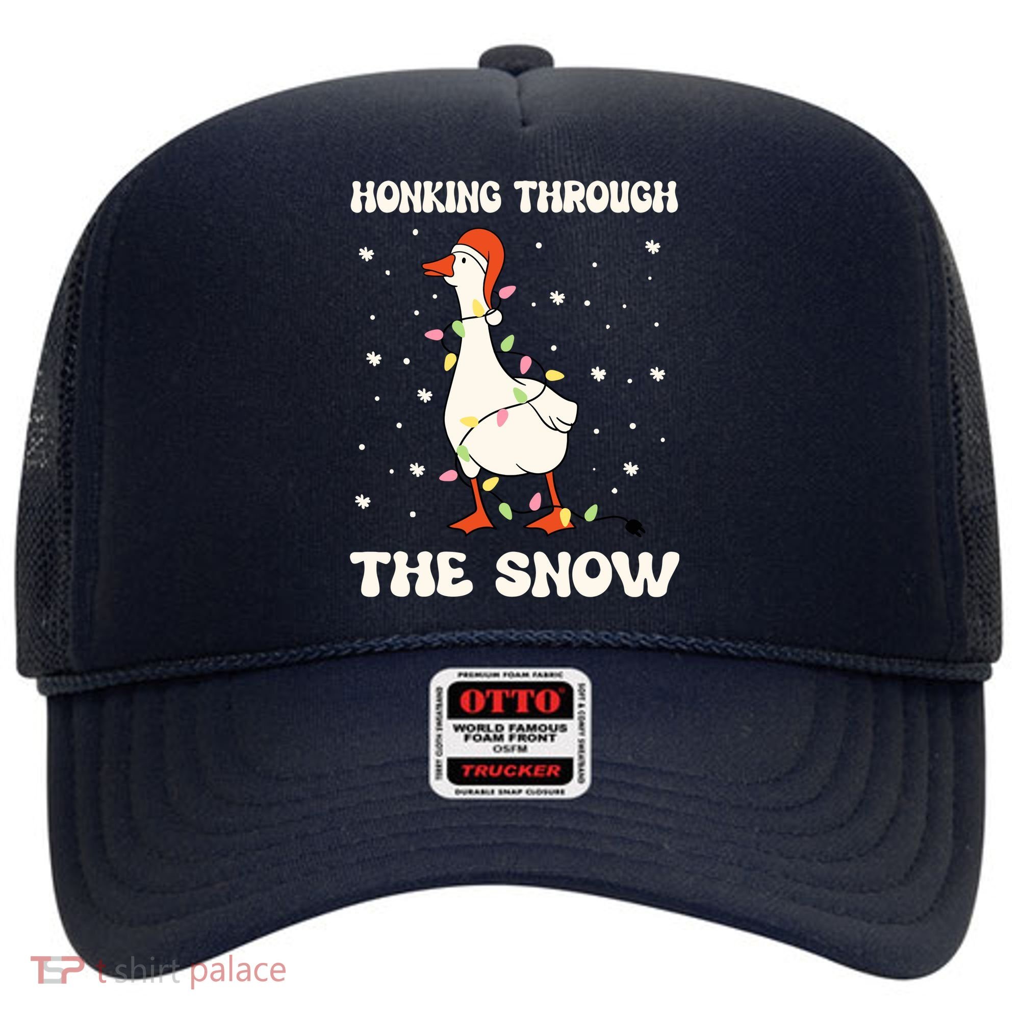 Honking Through The Snow Funny Goose Ugly Christmas Hat