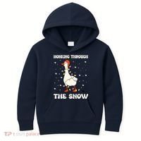 Honking Through The Snow Funny Goose Ugly Christmas Kids Hoodie thumb 0