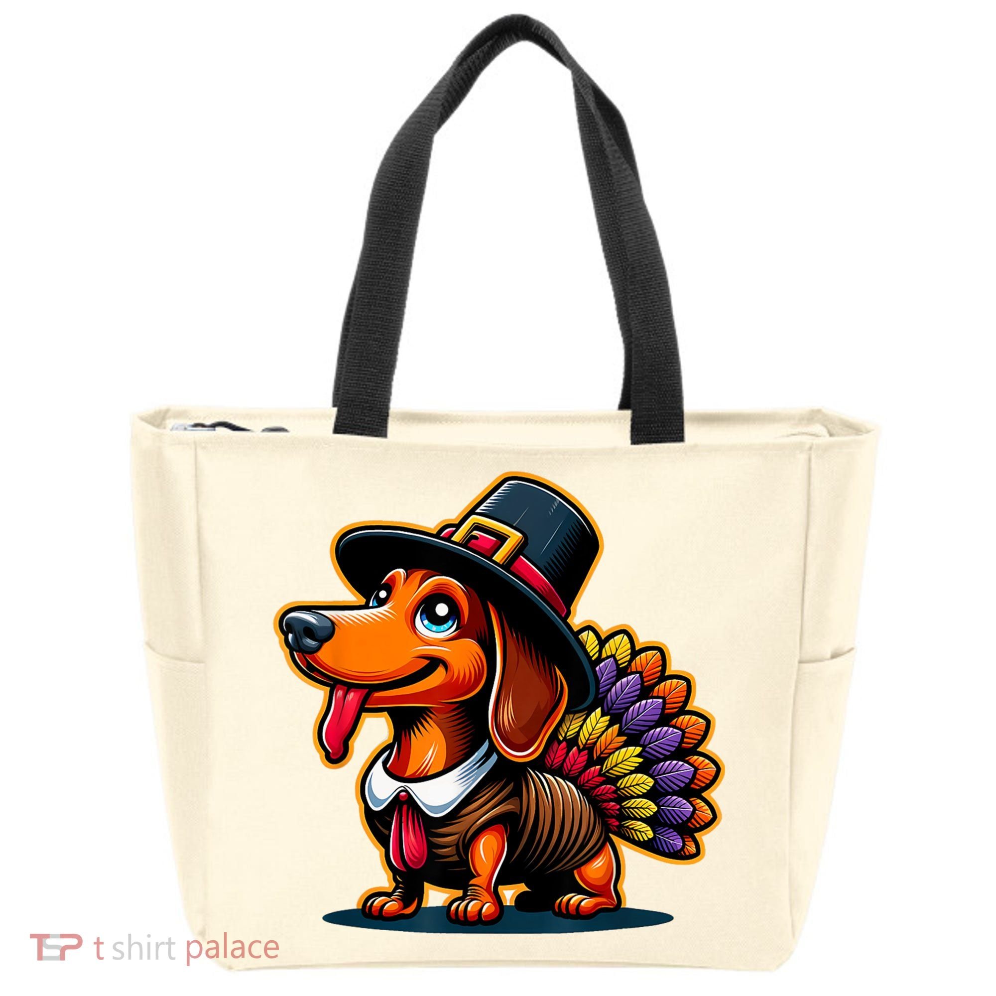 Humor Thanksgiving Turkey Weiner Dachshund Dog Tote Bag