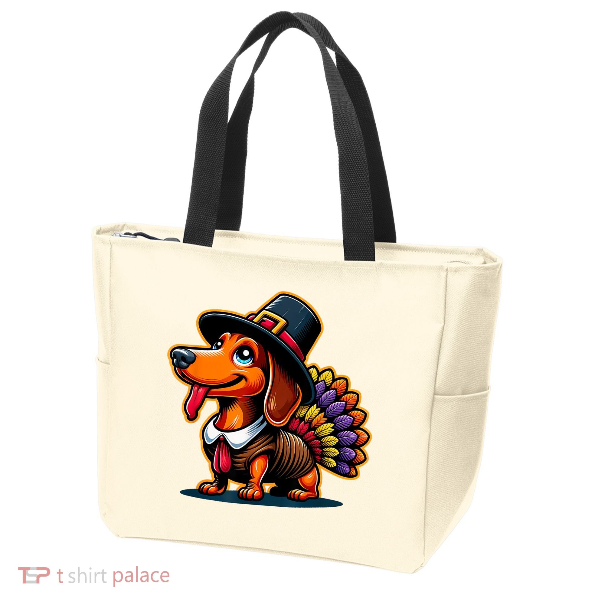 Humor Thanksgiving Turkey Weiner Dachshund Dog Tote Bag