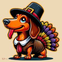 Humor Thanksgiving Turkey Weiner Dachshund Dog Tote Bag thumb 4