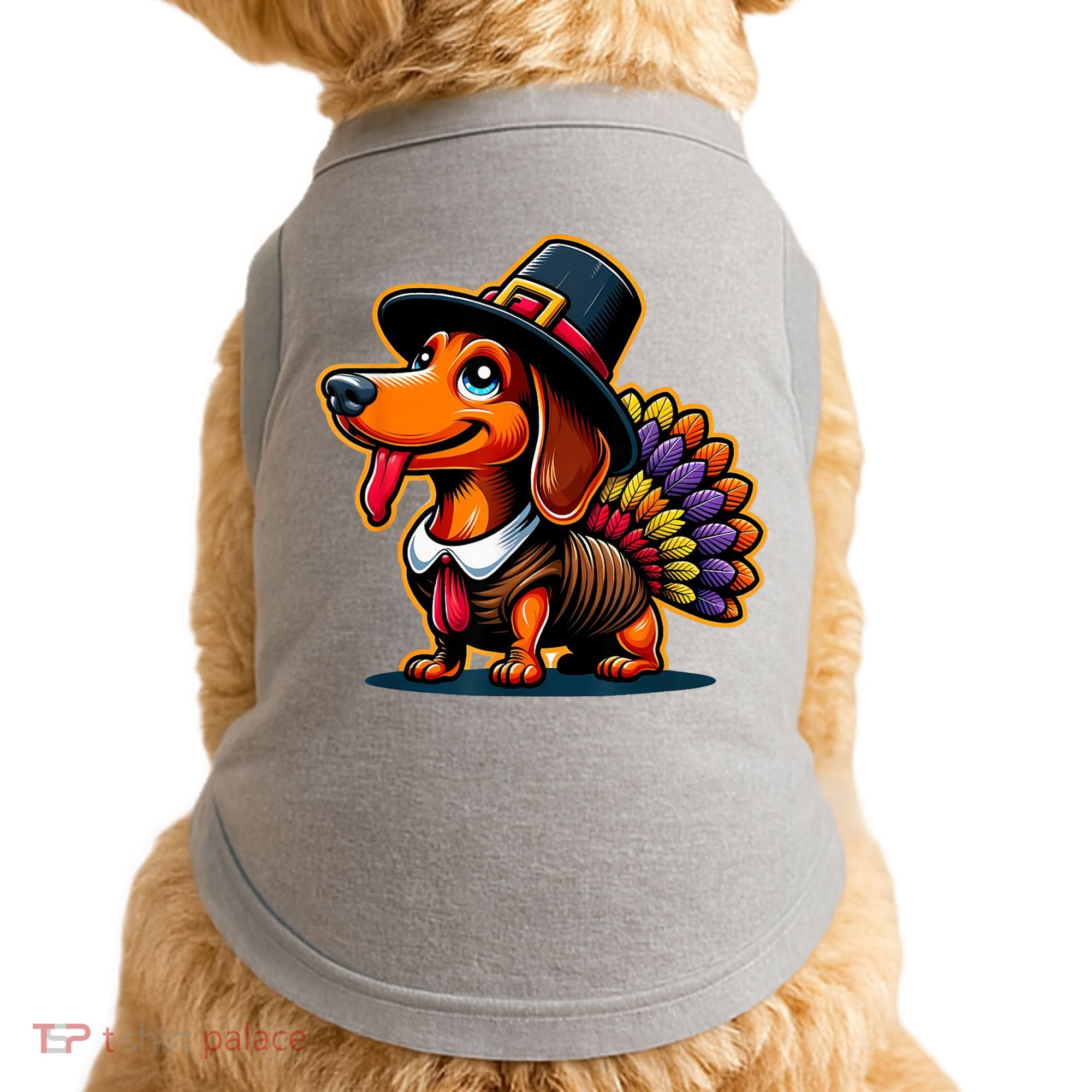 Humor Thanksgiving Turkey Weiner Dachshund Dog Doggie Tank