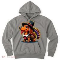 Humor Thanksgiving Turkey Weiner Dachshund Dog Hoodie thumb 0