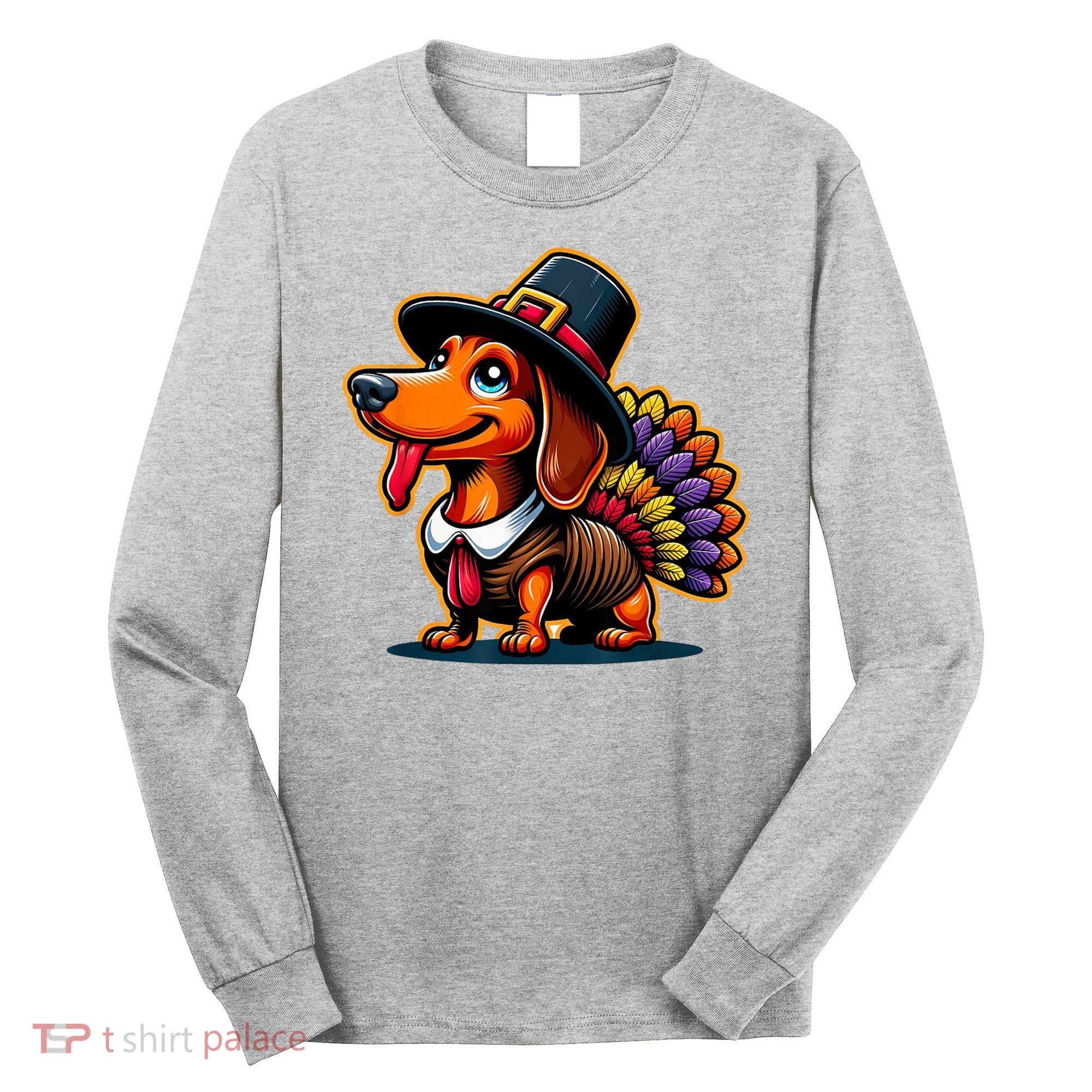 Humor Thanksgiving Turkey Weiner Dachshund Dog Long Sleeve Shirt