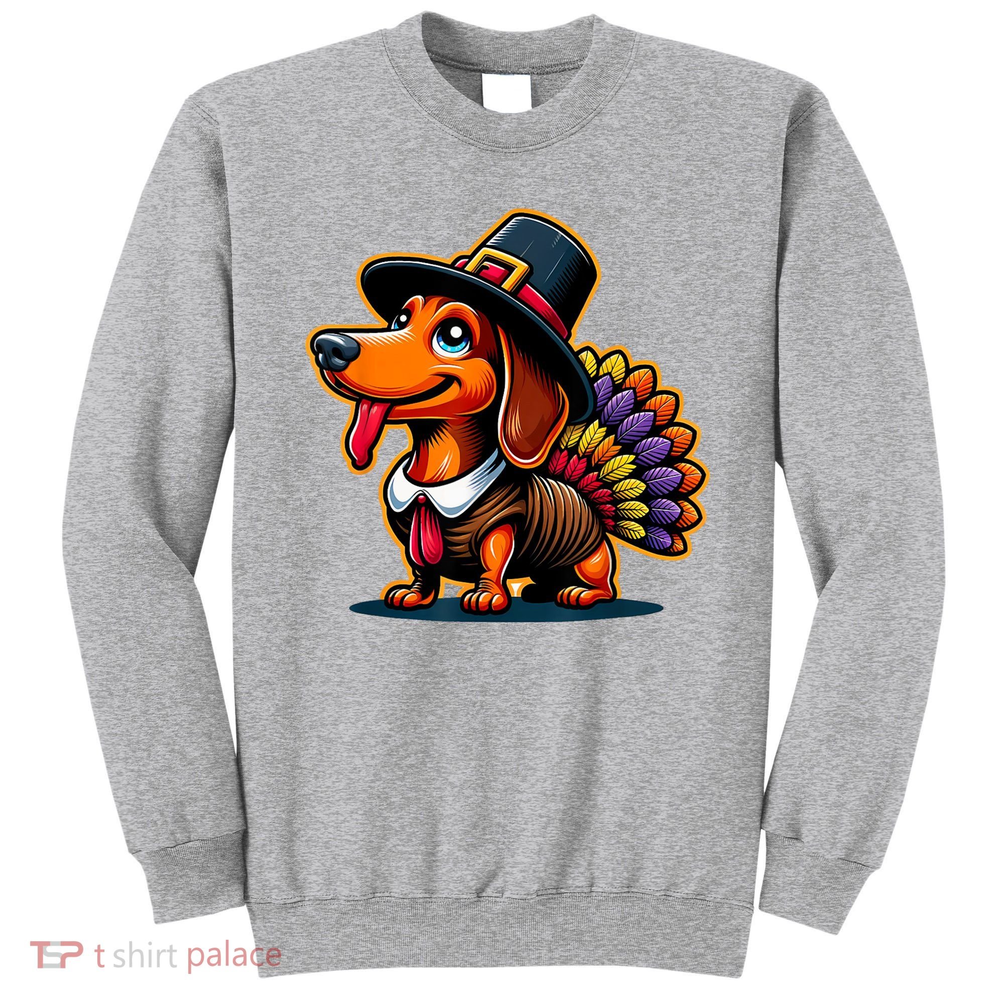 Humor Thanksgiving Turkey Weiner Dachshund Dog Sweatshirt