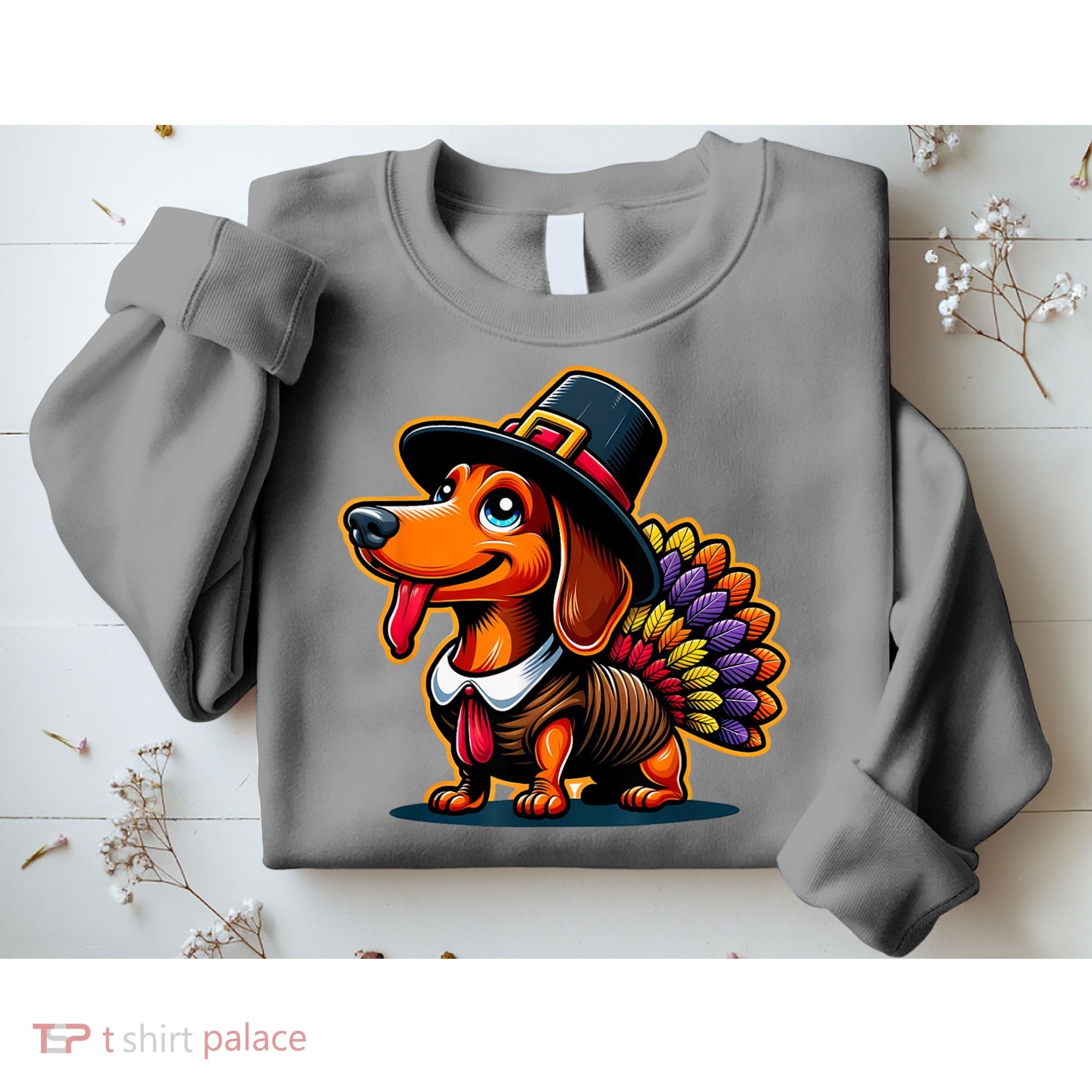 Humor Thanksgiving Turkey Weiner Dachshund Dog Sweatshirt