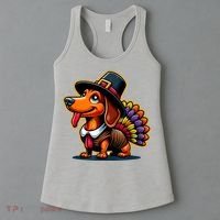 Humor Thanksgiving Turkey Weiner Dachshund Dog Women's Tank Top thumb 3