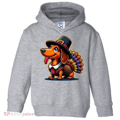 Humor Thanksgiving Turkey Weiner Dachshund Dog Toddler Hoodie