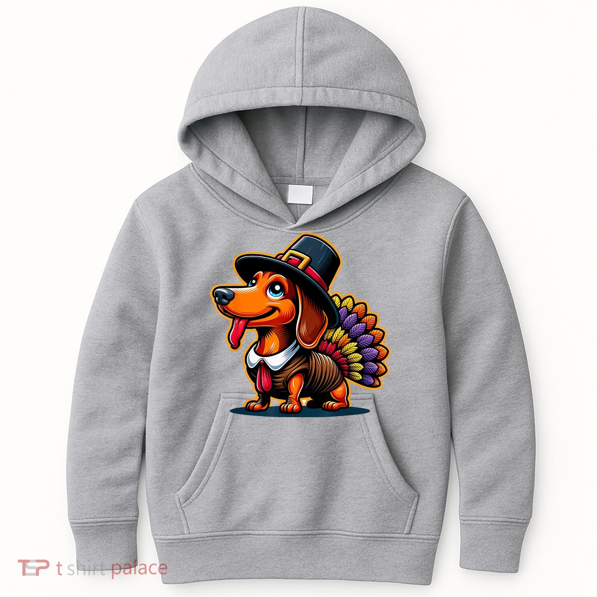 Humor Thanksgiving Turkey Weiner Dachshund Dog Kids Hoodie