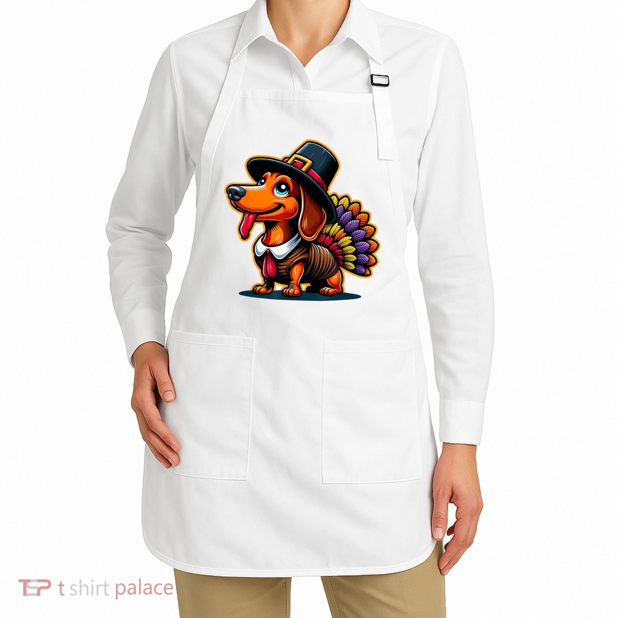 Humor Thanksgiving Turkey Weiner Dachshund Dog Apron