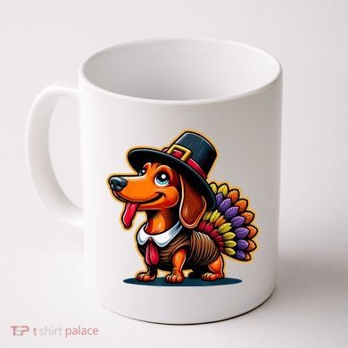 Humor Thanksgiving Turkey Weiner Dachshund Dog Coffee Mug