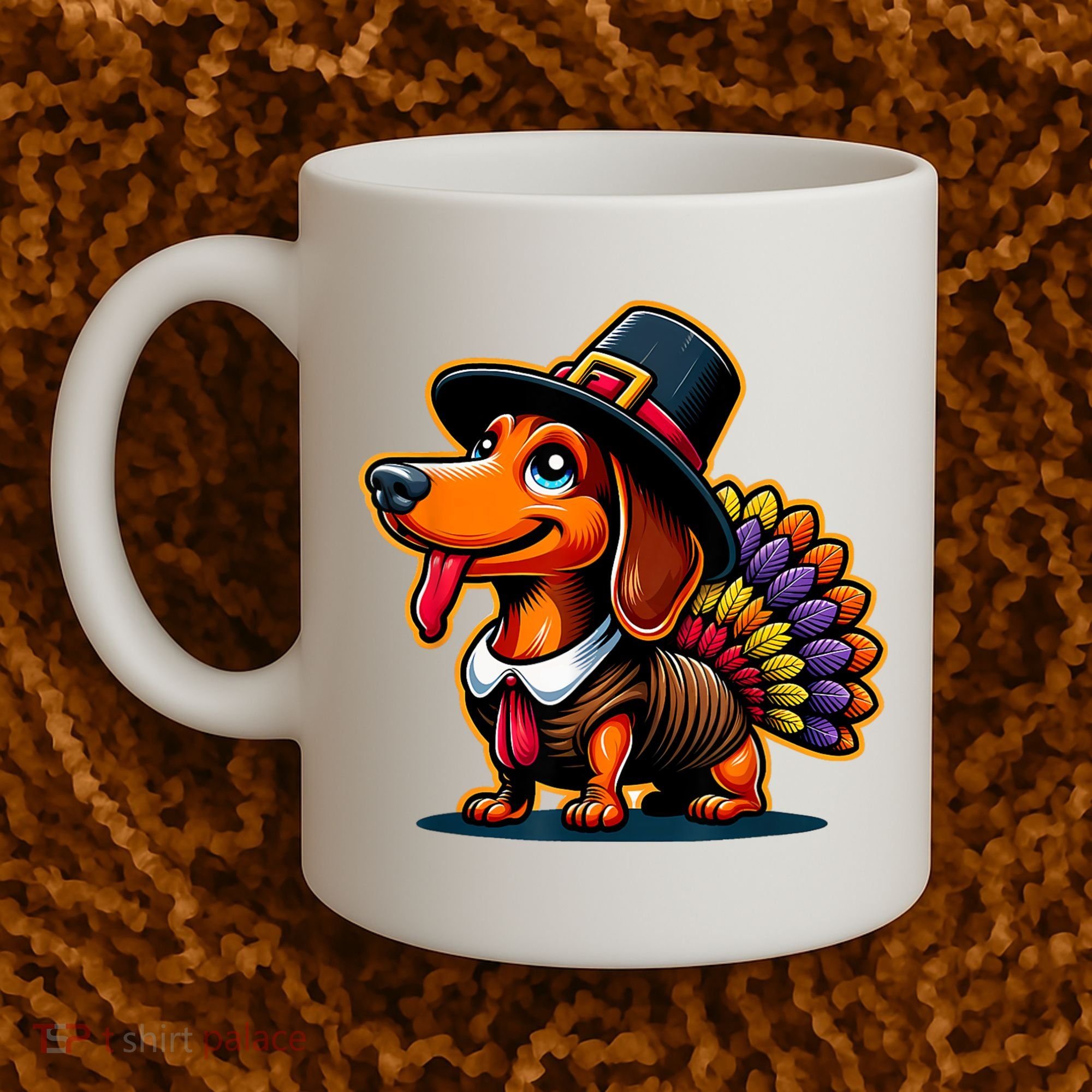 Humor Thanksgiving Turkey Weiner Dachshund Dog Coffee Mug