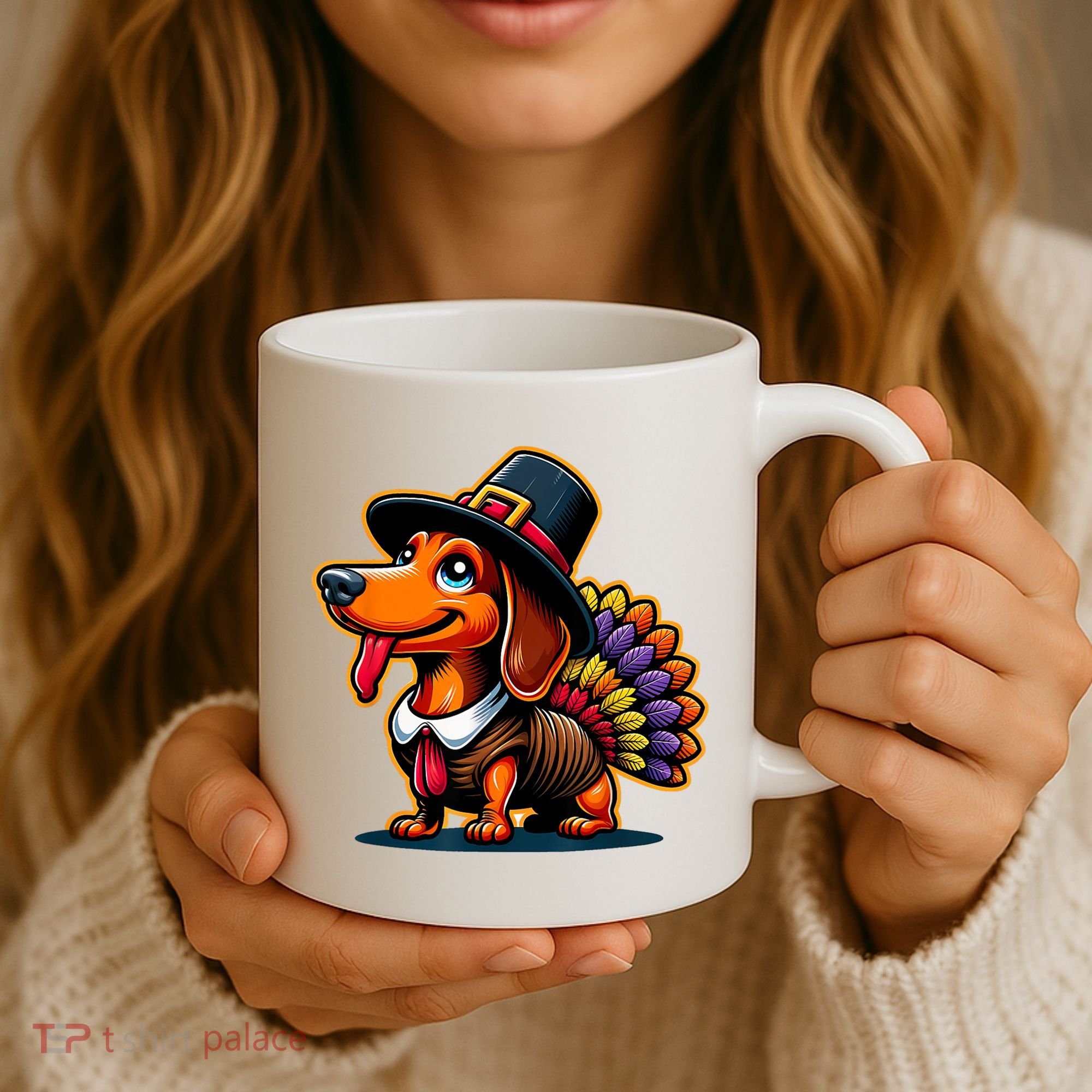 Humor Thanksgiving Turkey Weiner Dachshund Dog Coffee Mug