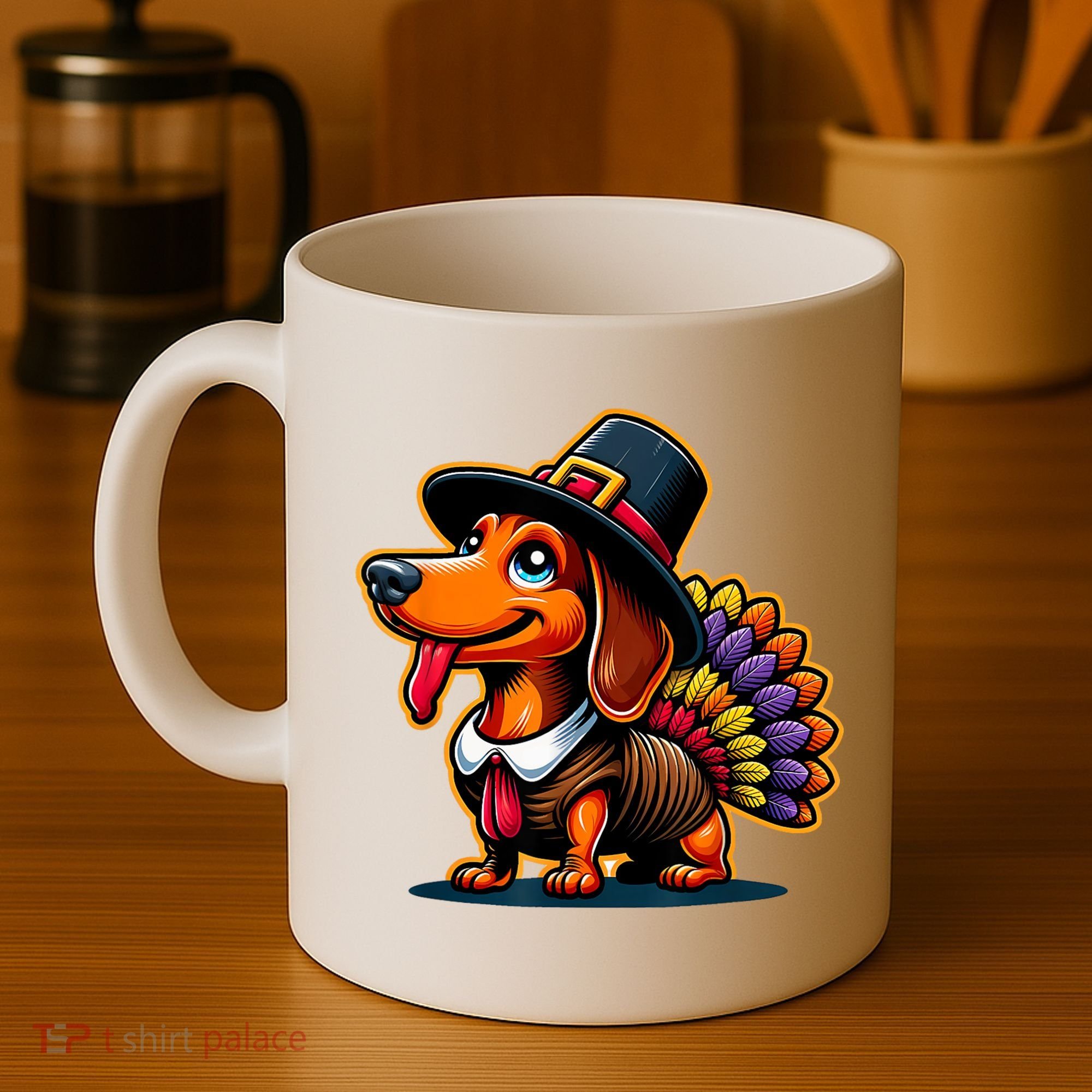 Humor Thanksgiving Turkey Weiner Dachshund Dog Coffee Mug