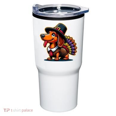 Humor Thanksgiving Turkey Weiner Dachshund Dog Tumbler