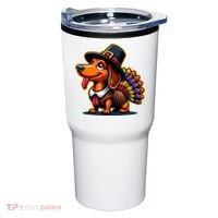 Humor Thanksgiving Turkey Weiner Dachshund Dog Tumbler thumb 0