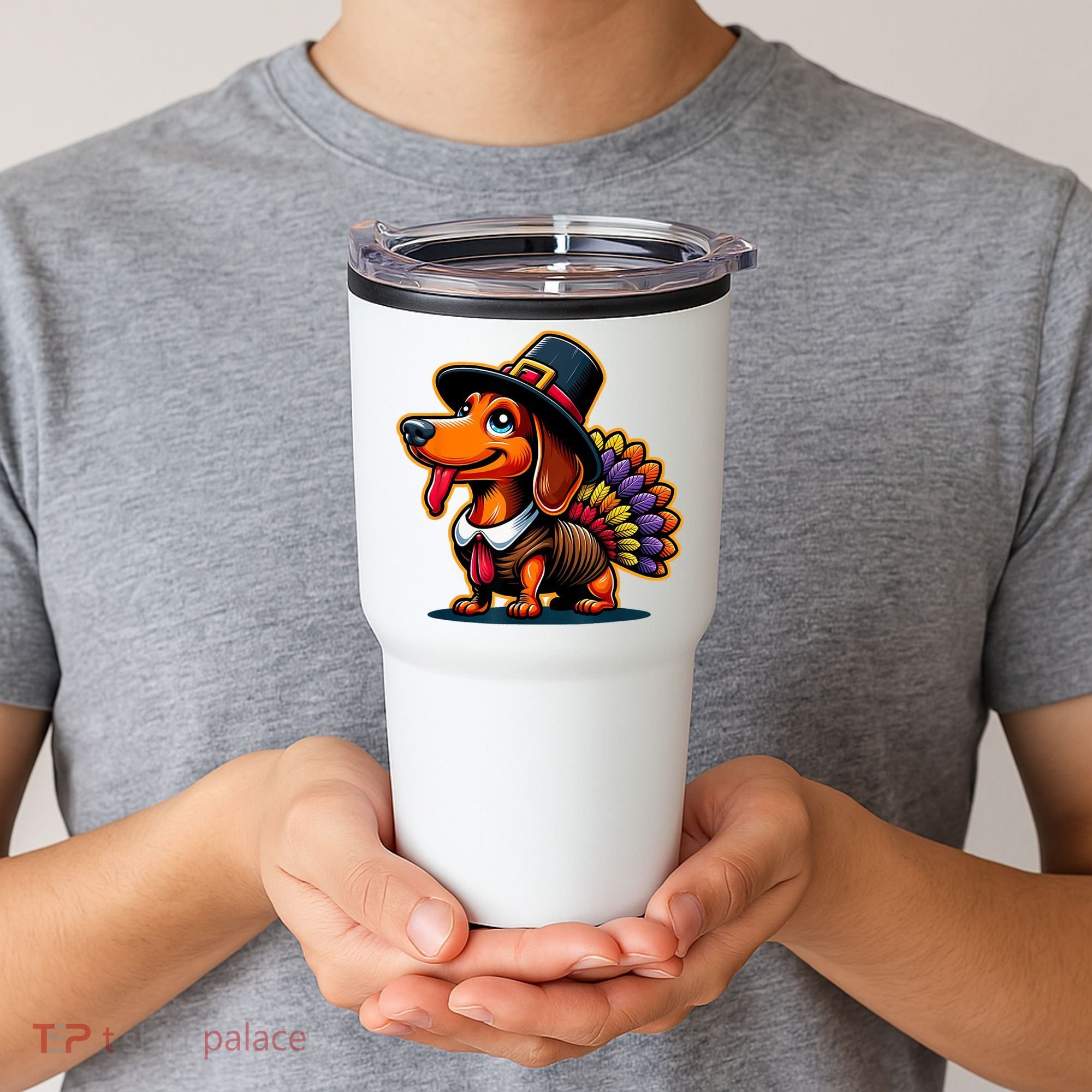 Humor Thanksgiving Turkey Weiner Dachshund Dog Tumbler