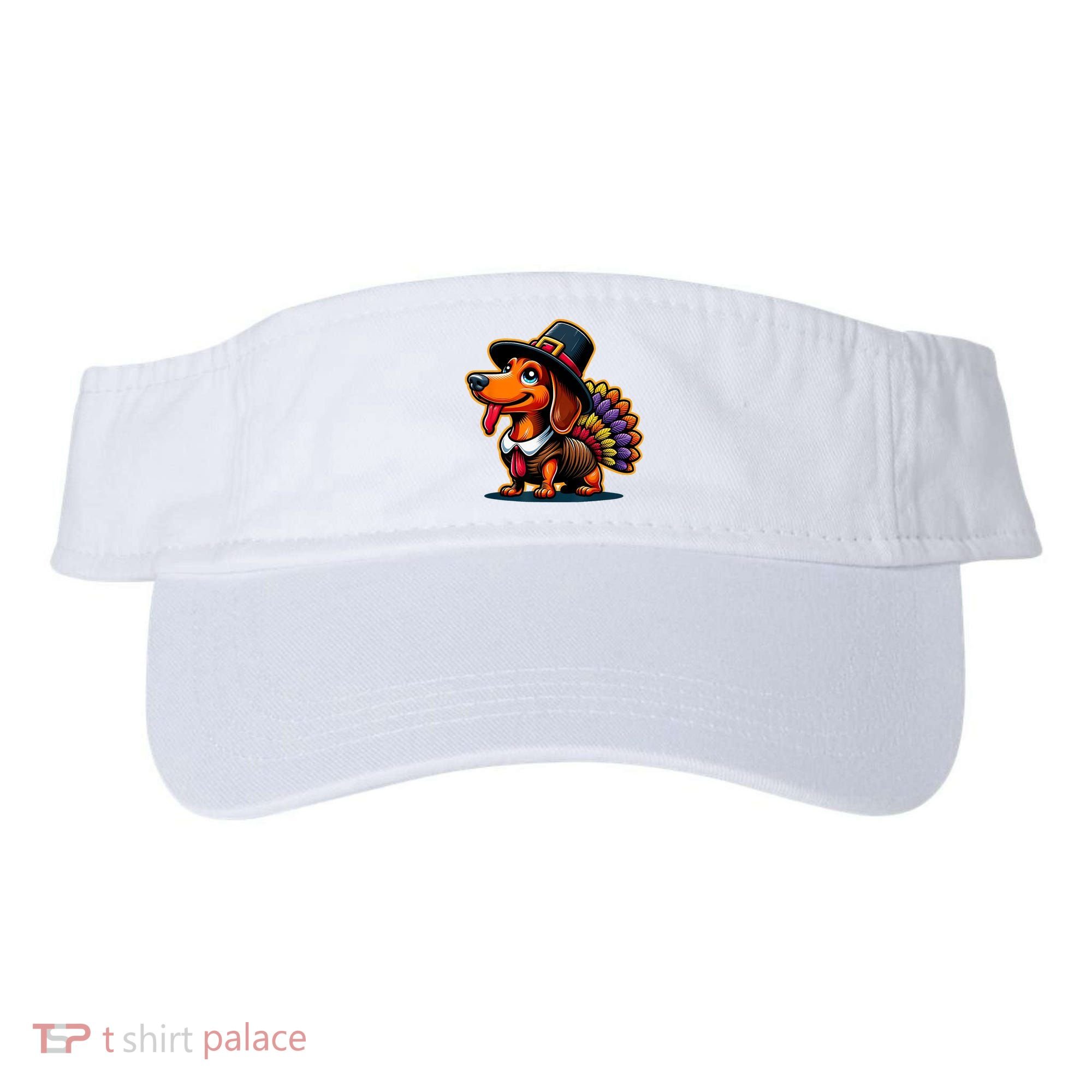 Humor Thanksgiving Turkey Weiner Dachshund Dog Visor