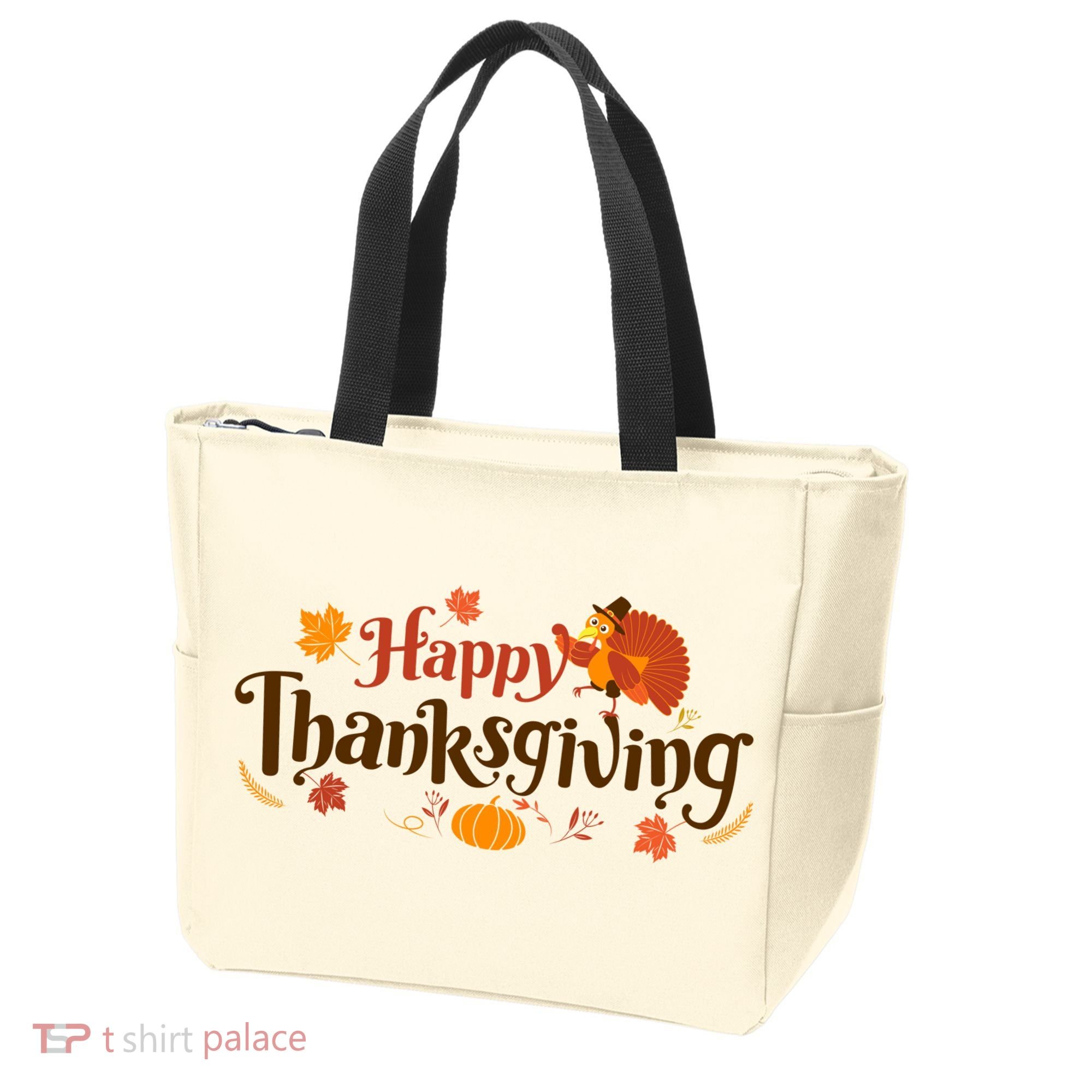 Happy Thanksgiving Turkey Holiday Cute Gift Tote Bag