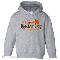 Happy Thanksgiving Turkey Holiday Cute Gift Toddler Hoodie thumb 0