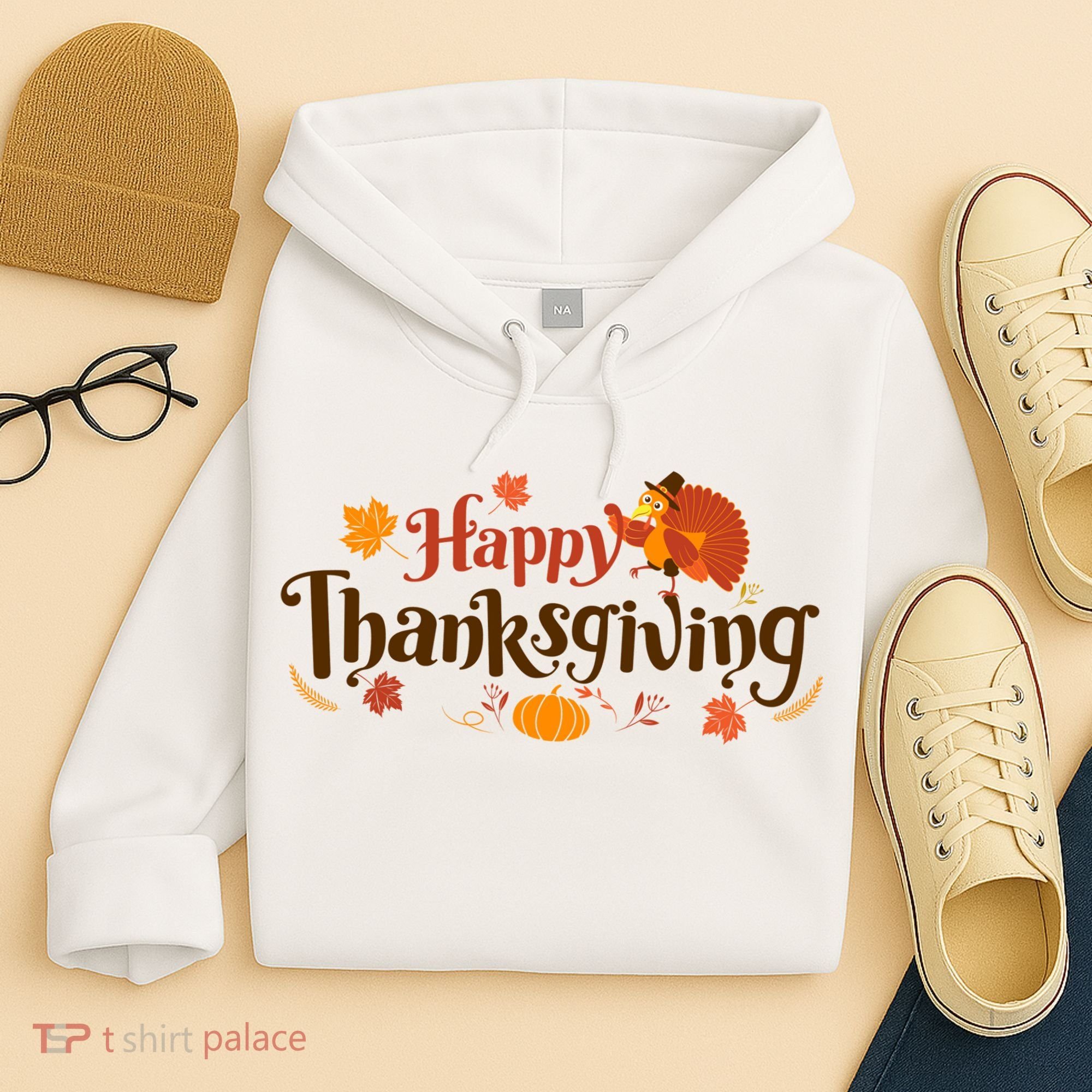 Happy Thanksgiving Turkey Holiday Cute Gift Hoodie