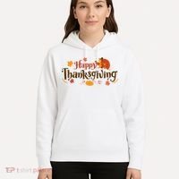 Happy Thanksgiving Turkey Holiday Cute Gift Hoodie thumb 5