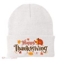 Happy Thanksgiving Turkey Holiday Cute Gift Beanie thumb 0