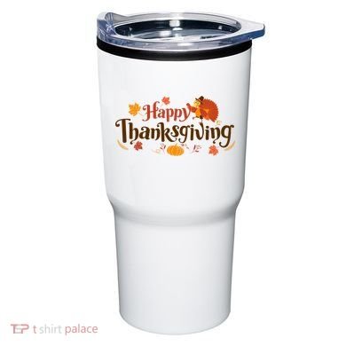 Happy Thanksgiving Turkey Holiday Cute Gift Tumbler