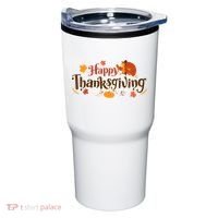 Happy Thanksgiving Turkey Holiday Cute Gift Tumbler thumb 0