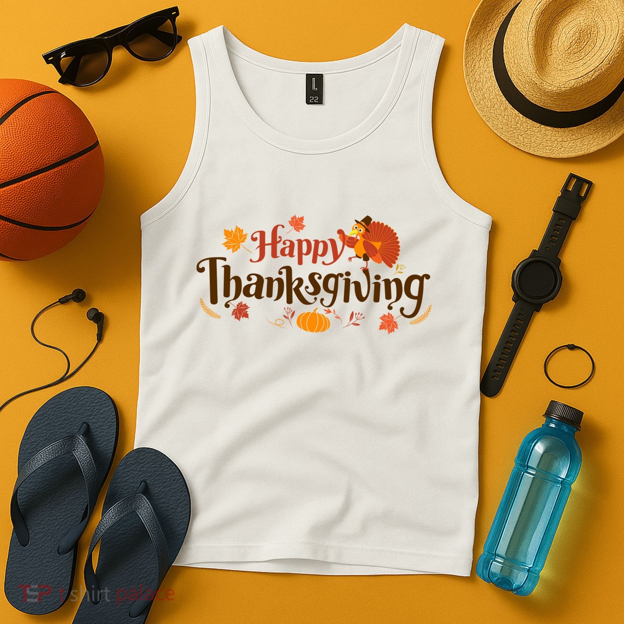 Happy Thanksgiving Turkey Holiday Cute Gift Tank Top