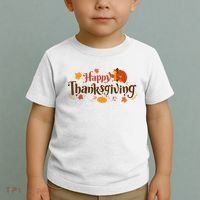 Happy Thanksgiving Turkey Holiday Cute Gift Toddler T-Shirt thumb 2