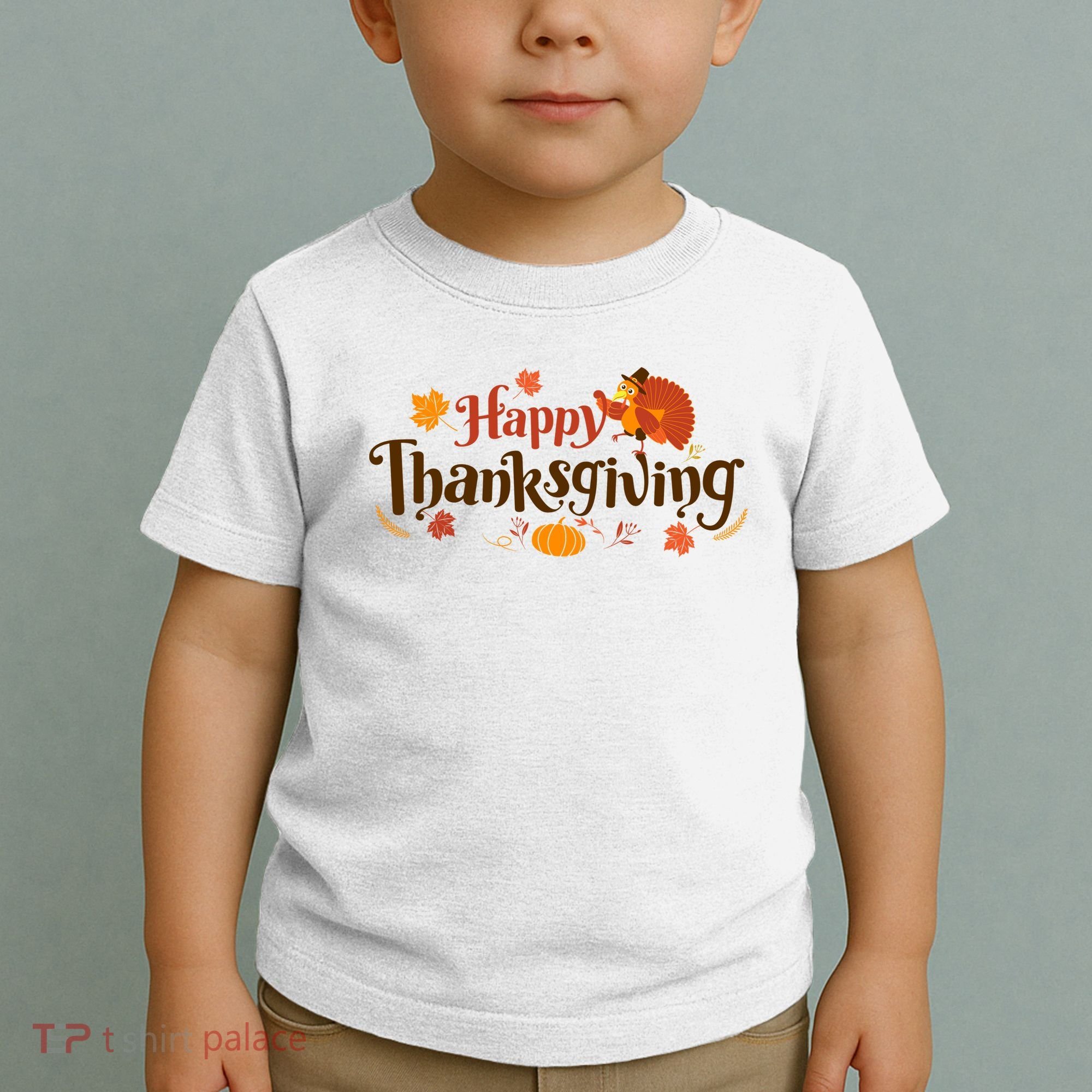 Happy Thanksgiving Turkey Holiday Cute Gift Toddler T-Shirt