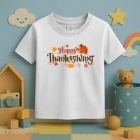 Happy Thanksgiving Turkey Holiday Cute Gift Toddler T-Shirt thumb 3