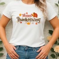 Happy Thanksgiving Turkey Holiday Cute Gift Women's T-Shirt thumb 2