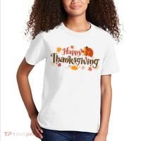 Happy Thanksgiving Turkey Holiday Cute Gift Kids T-Shirt thumb 2