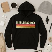 Hillsboro Tx Texas Funny City Home Roots Gift Retro 70s 80s Hoodie thumb 3