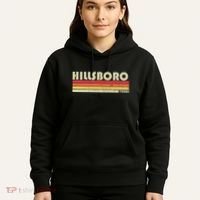 Hillsboro Tx Texas Funny City Home Roots Gift Retro 70s 80s Hoodie thumb 5