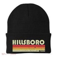 Hillsboro Tx Texas Funny City Home Roots Gift Retro 70s 80s Beanie thumb 0
