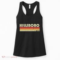Hillsboro Tx Texas Funny City Home Roots Gift Retro 70s 80s Women's Tank Top thumb 0