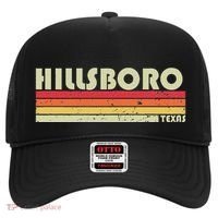 Hillsboro Tx Texas Funny City Home Roots Gift Retro 70s 80s Hat thumb 0