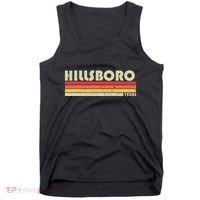 Hillsboro Tx Texas Funny City Home Roots Gift Retro 70s 80s Tank Top thumb 0