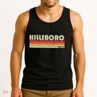 Hillsboro Tx Texas Funny City Home Roots Gift Retro 70s 80s Tank Top thumb 3