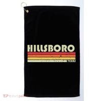 Hillsboro Tx Texas Funny City Home Roots Gift Retro 70s 80s Golf Towel thumb 0