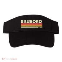 Hillsboro Tx Texas Funny City Home Roots Gift Retro 70s 80s Visor thumb 0