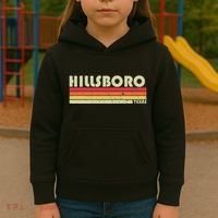 Hillsboro Tx Texas Funny City Home Roots Gift Retro 70s 80s Kids Hoodie thumb 3