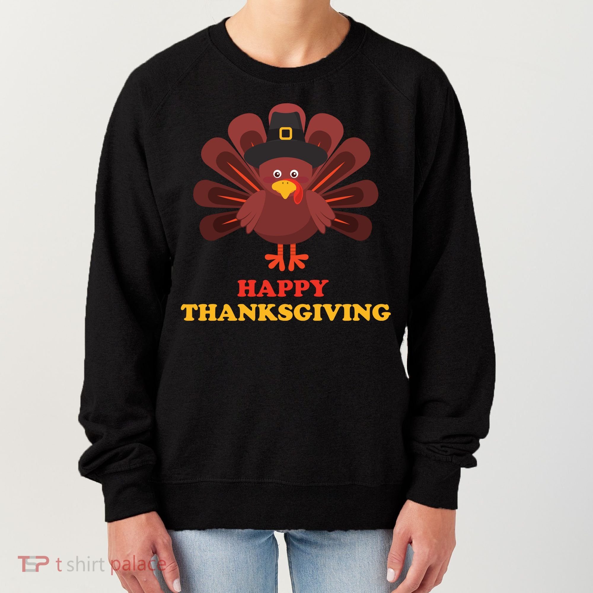 Happy Thanksgiving Turkey Holiday Festive Women's Sweatshirt