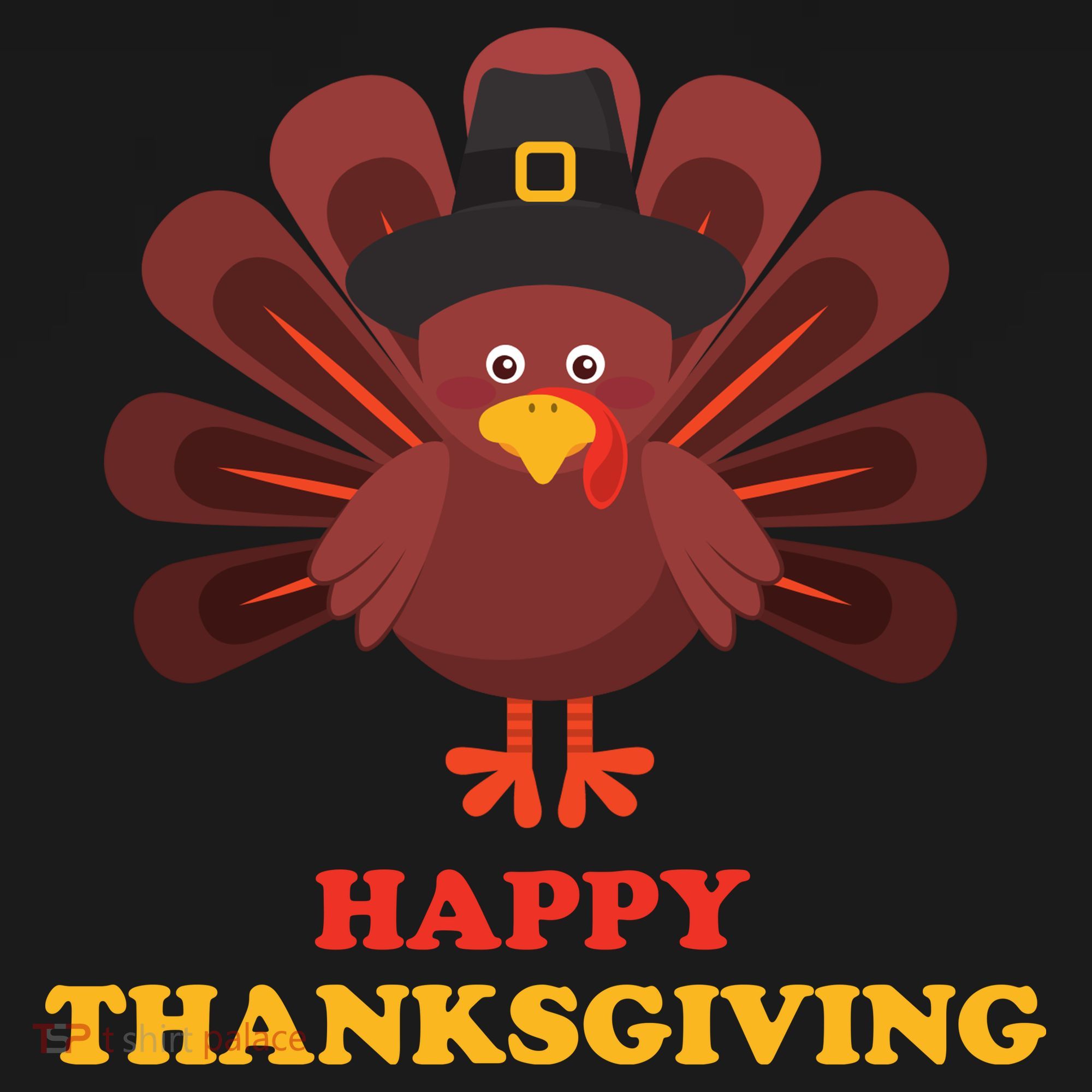 Happy Thanksgiving Turkey Holiday Festive USA-Made Doggie Bandana